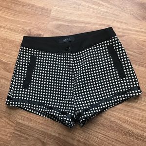 ANGL Black and cream shorts